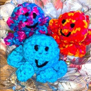 Hand Crafted Six Crochet Catnip Octopus Yarn Cat Toys